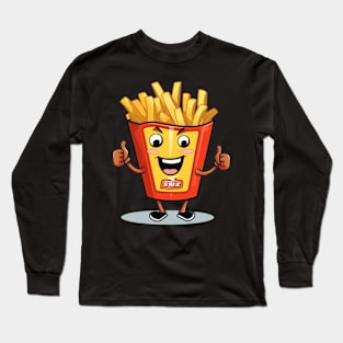 kawaii french fries T-Shirt cute potatofood Long Sleeve T-Shirt